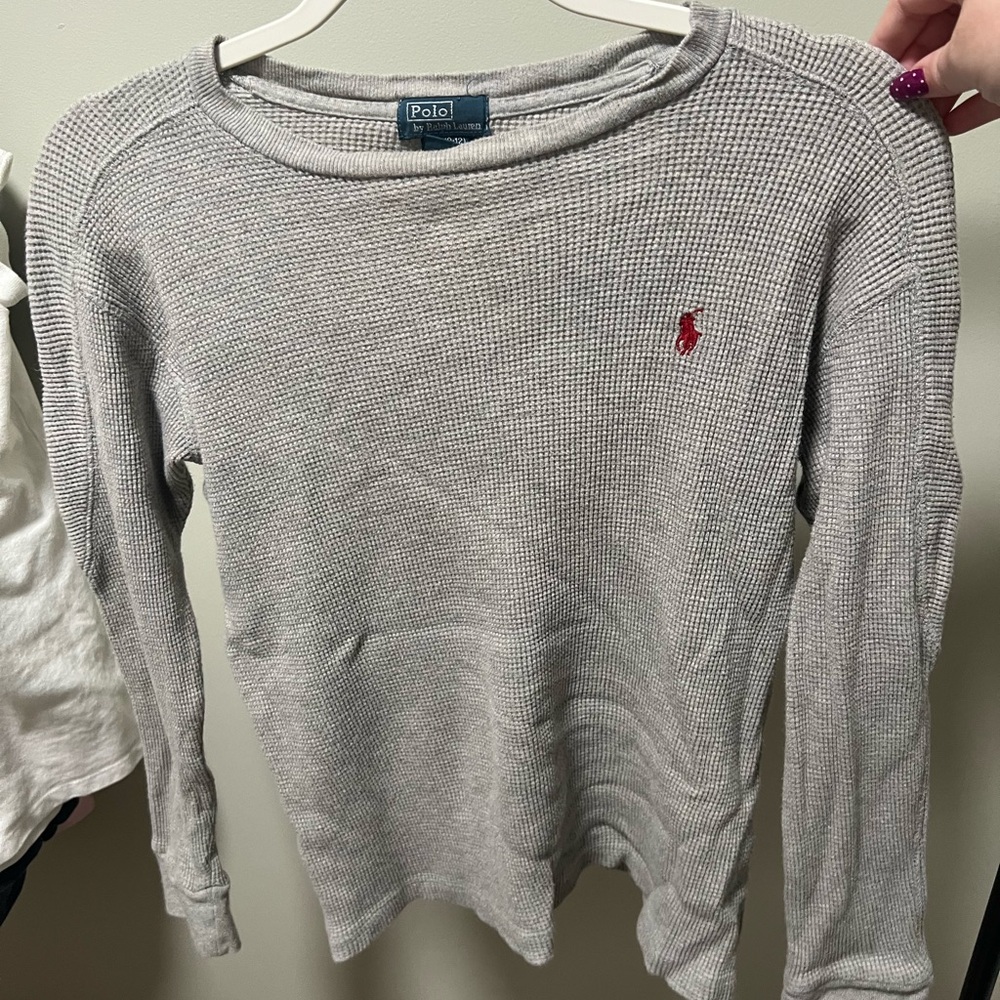 Ralph Lauren Light Gray Knit Sweater